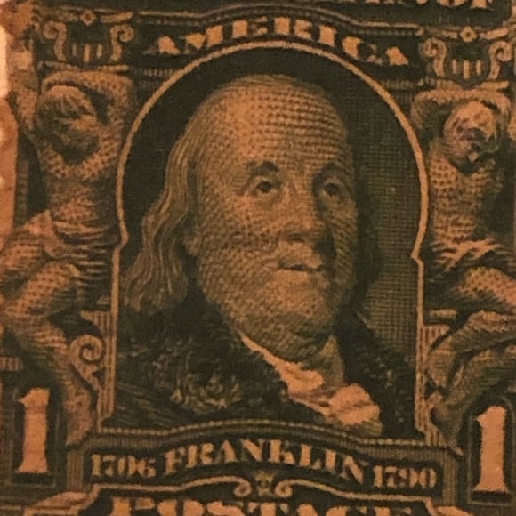 Benjamin Franklin 1908 Jumbo 14 perf RARE STAMP! - Picture 5 of 8